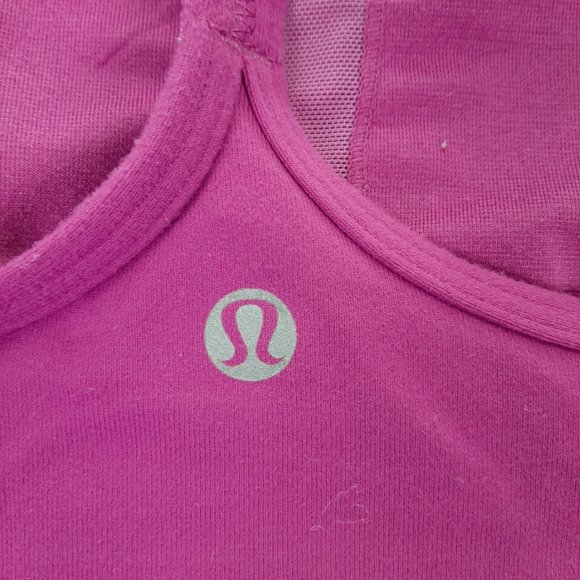 Lululemon Power Y Tank Hot Pink Straps Size 6 - Picture 8 of 9